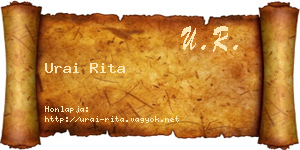 Urai Rita névjegykártya