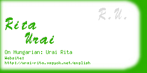 rita urai business card